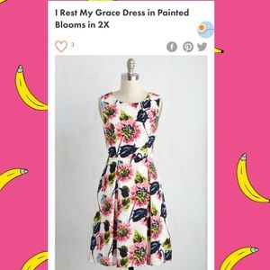 Modcloth I Rest My Grave Dress in Painted Blooms